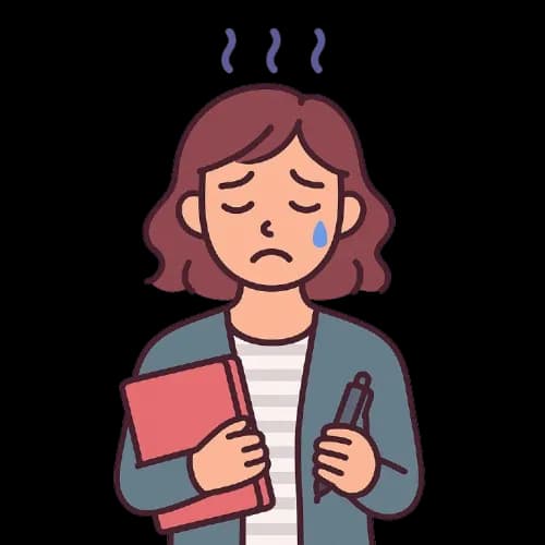 Professora exausta