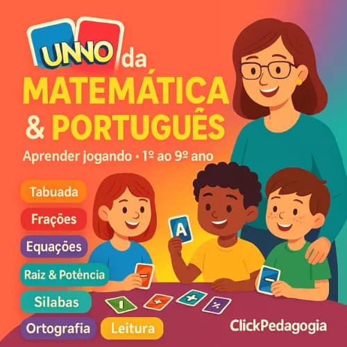 UNO da Matemática e UNO de Português: baralhos para aprender jogando